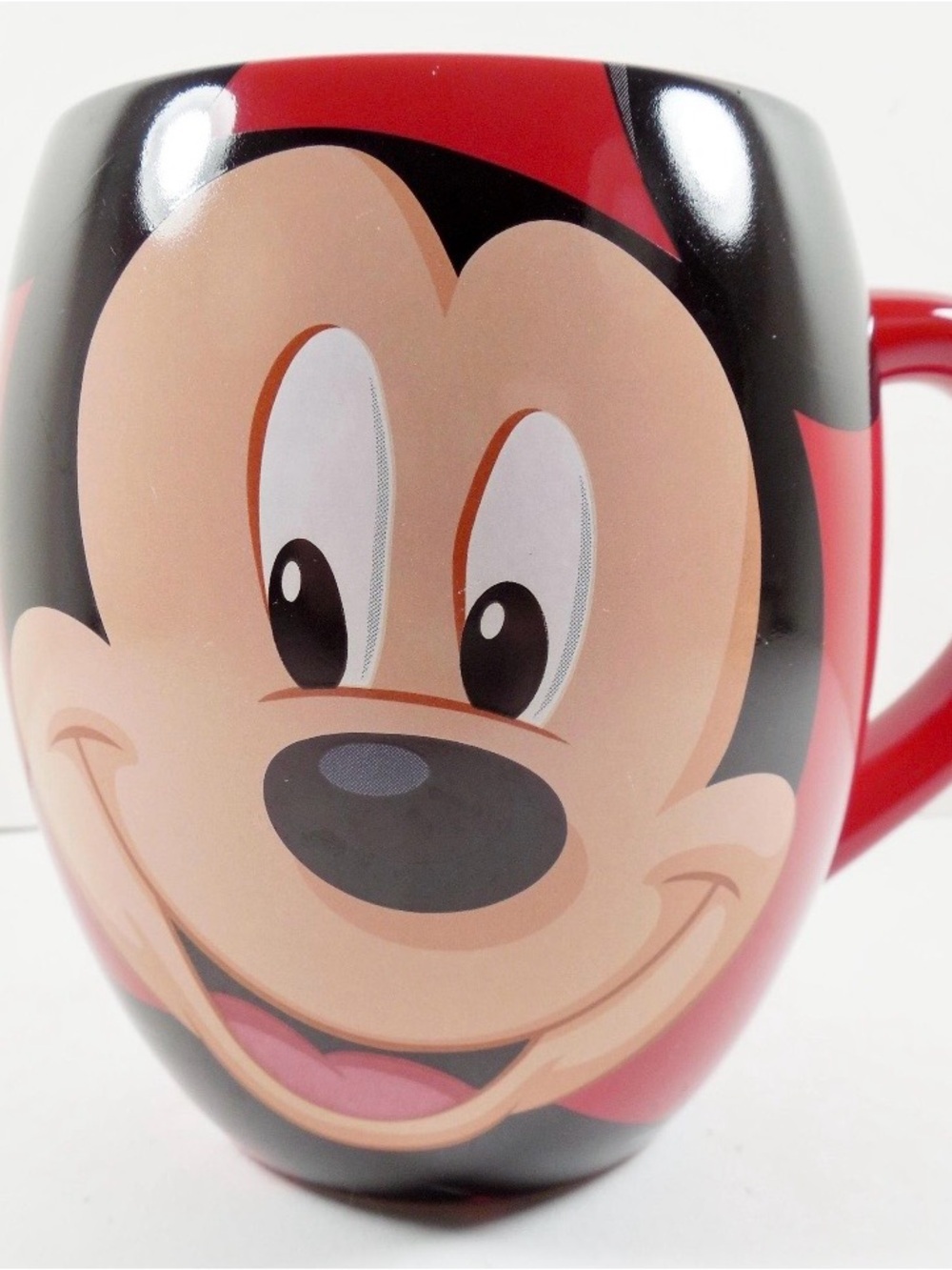Disney Parks Mickey Mouse "Oh Boy!" Large Red Ceramic Coffee Mug 20oz